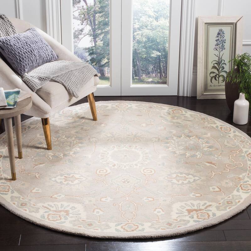 SAFAVIEH Handmade Heritage Plume Stripe Traditional Oriental Wool Rug