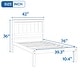 preview thumbnail 3 of 62, Solid Wood Platform Bed Frame with Headboard & Strong Slats Support