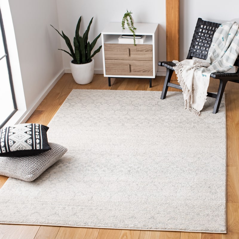 SAFAVIEH Tulum Avis Moroccan Boho Rug - 5'3" x 7'6" - Ivory/Light Grey