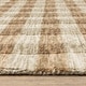 preview thumbnail 4 of 8, Thalia Scandinavian Textured Stripes Beige/ Rust PET Yarn Area Rug