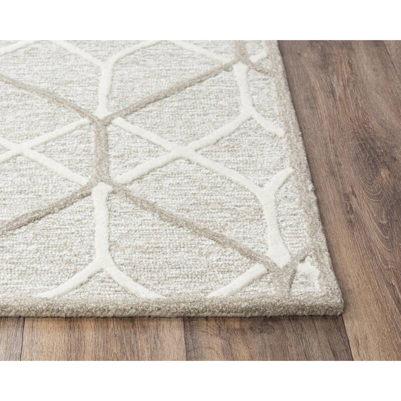 Alora Decor Ava Geometric Hand-tufted Wool Rug