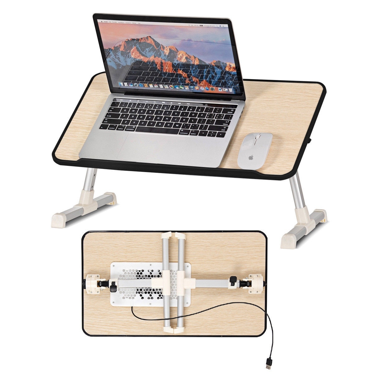 Shop Costway Portable Lap Desk Folding Laptop Computer Table