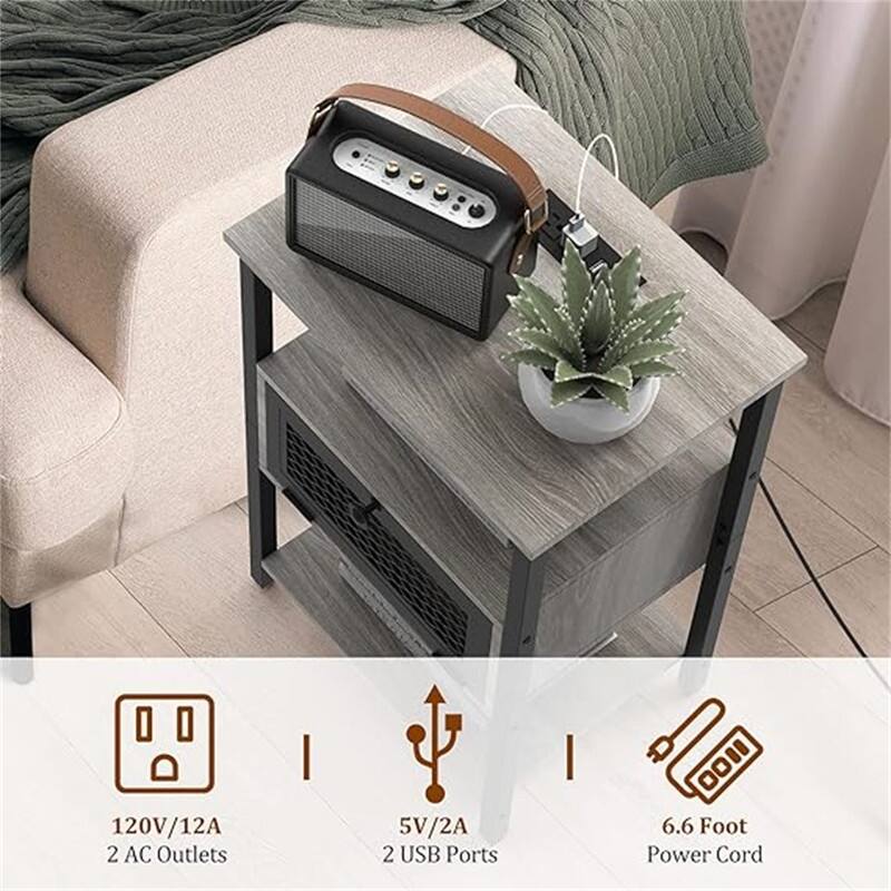 Nightstand with Charging Station