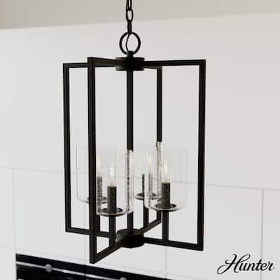 Hunter Kerrison Geometric Pendant - Seeded Glass - Square or Linear - Dining Room, Entry, Island - Contemporary, Industrial