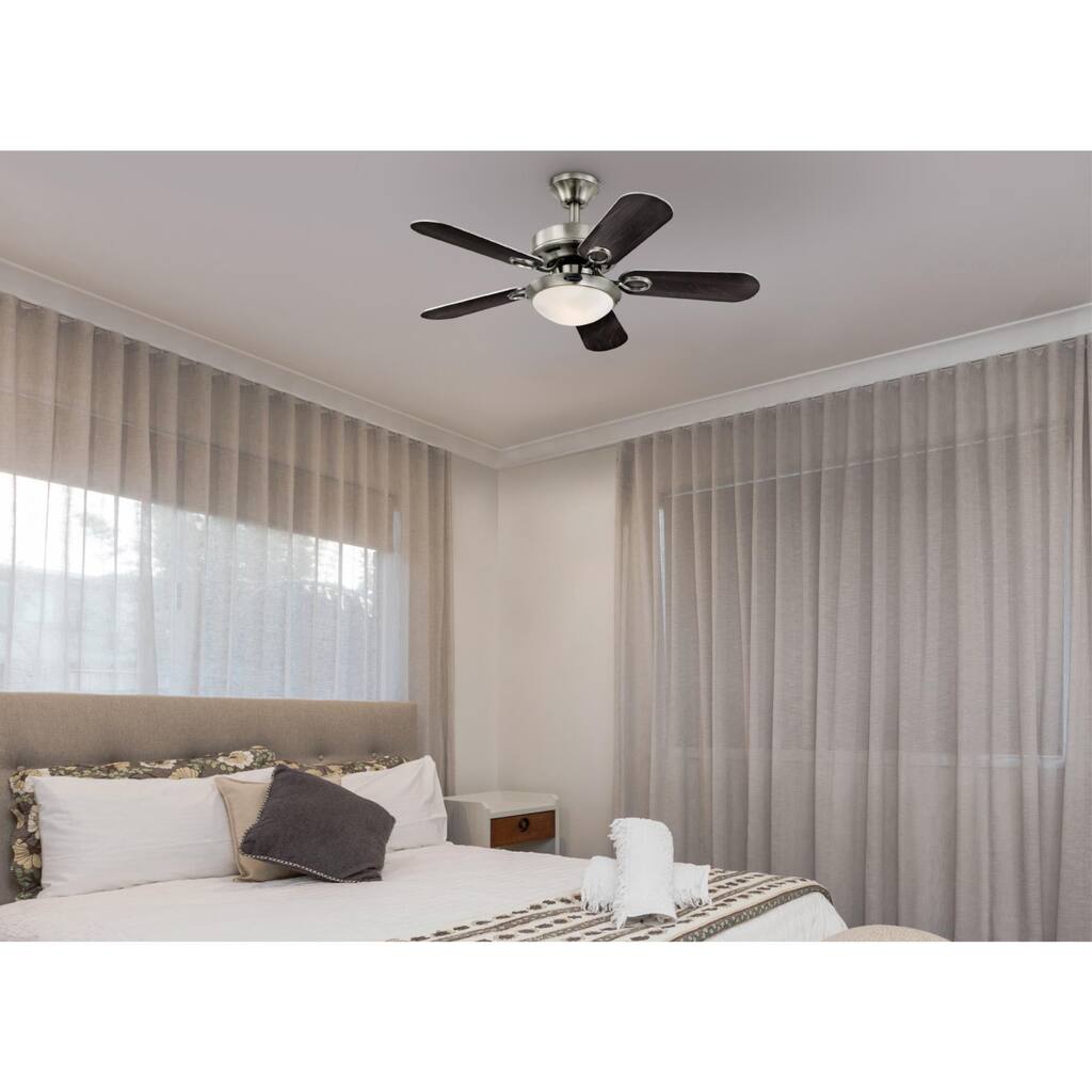Westinghouse Lighting Cassidy 36" Indoor Brushed Nickel LED Ceiling Fan