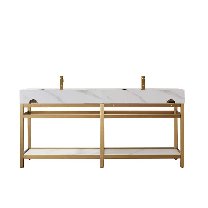 Bilbao 72" Vanity ,stainless steel bracket and Countertop,no Mirror