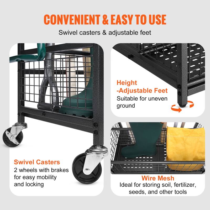 Garden Tool Organizer PP Garden Tool Stand Holder Organizer for Yard, Shed, Outdoor