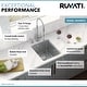preview thumbnail 4 of 8, Ruvati 12-inch Undermount Bar Prep Kitchen Sink 16 Gauge Stainless Steel Single Bowl - RVM5912 - Silver - 12" x 17-3/4"