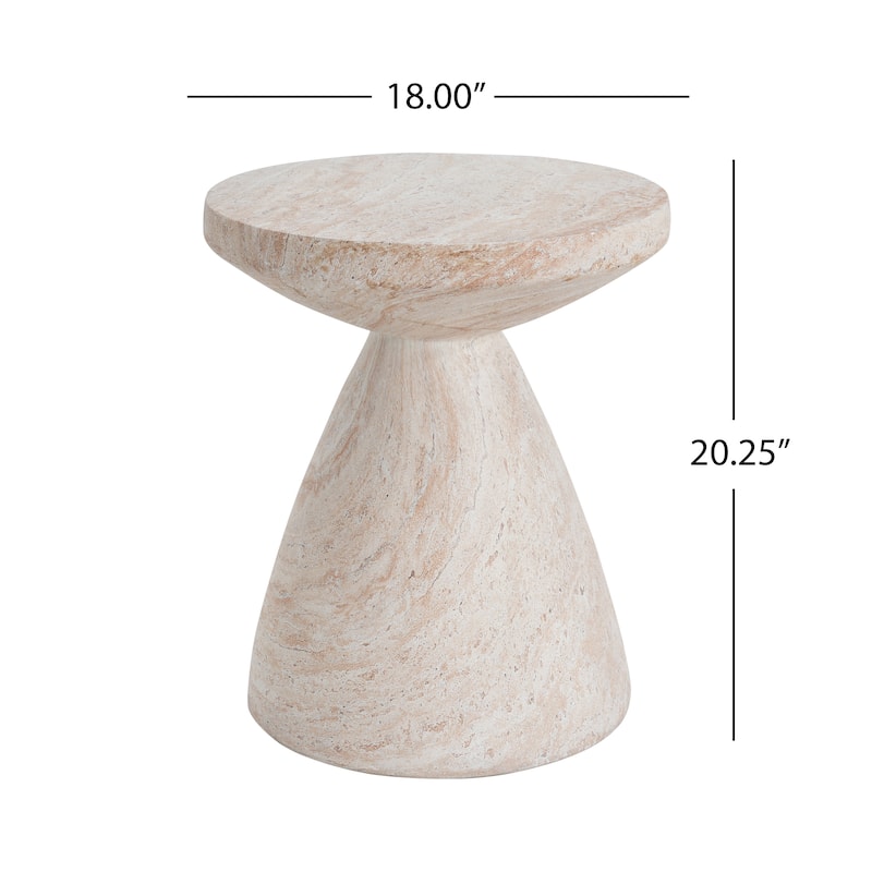 Bissell Outdoor Lightweight Concrete Side Table by Christopher Knight Home