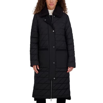 Andrew Marc Maxine Elongated Quilted Shirt Jacket