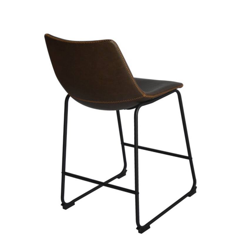 Best Quality Furniture 24-inch Faux Leather Counter Height Chairs