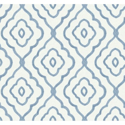 Seabrook Designs Seaside Ogee Unpasted Wallpaper