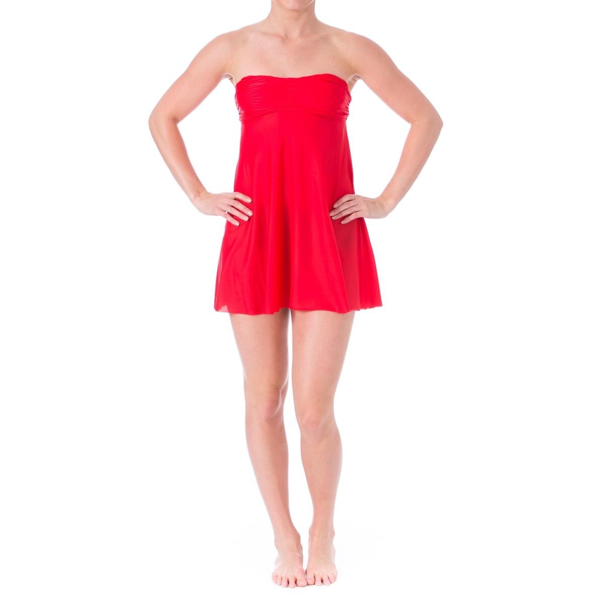 black strapless swim cover up