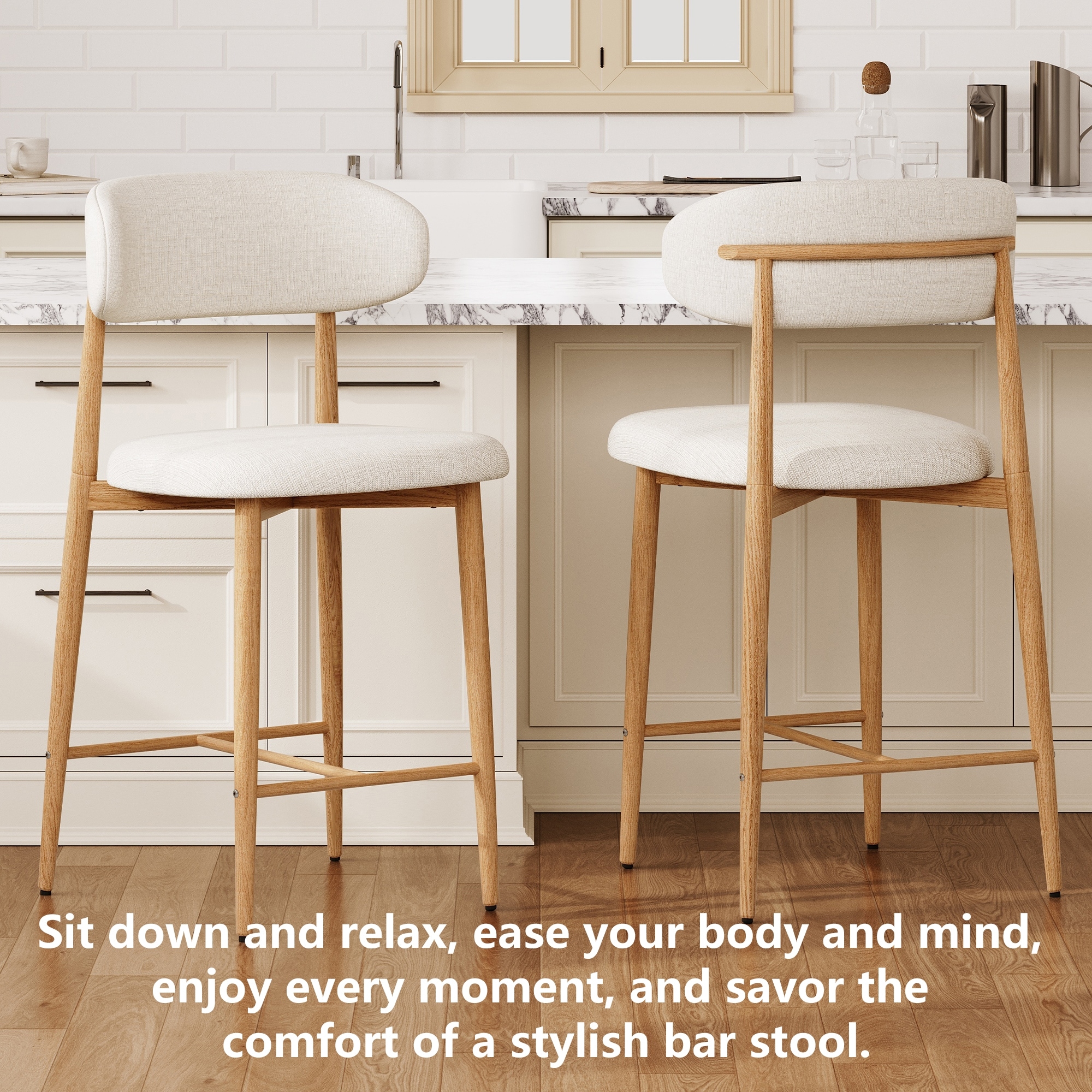 Counter Height Bar Stools Set of 2(Only Dining Chairs)