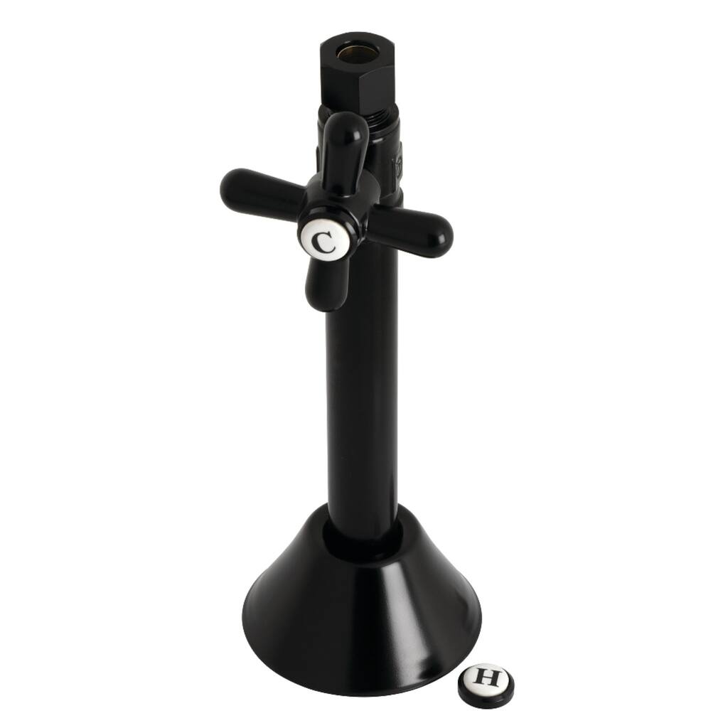 Kingston Brass Vintage 1/2-Inch Sweat x 3/8-Inch O.D. Comp Straight Shut-Off Valve with 5-Inch Extension