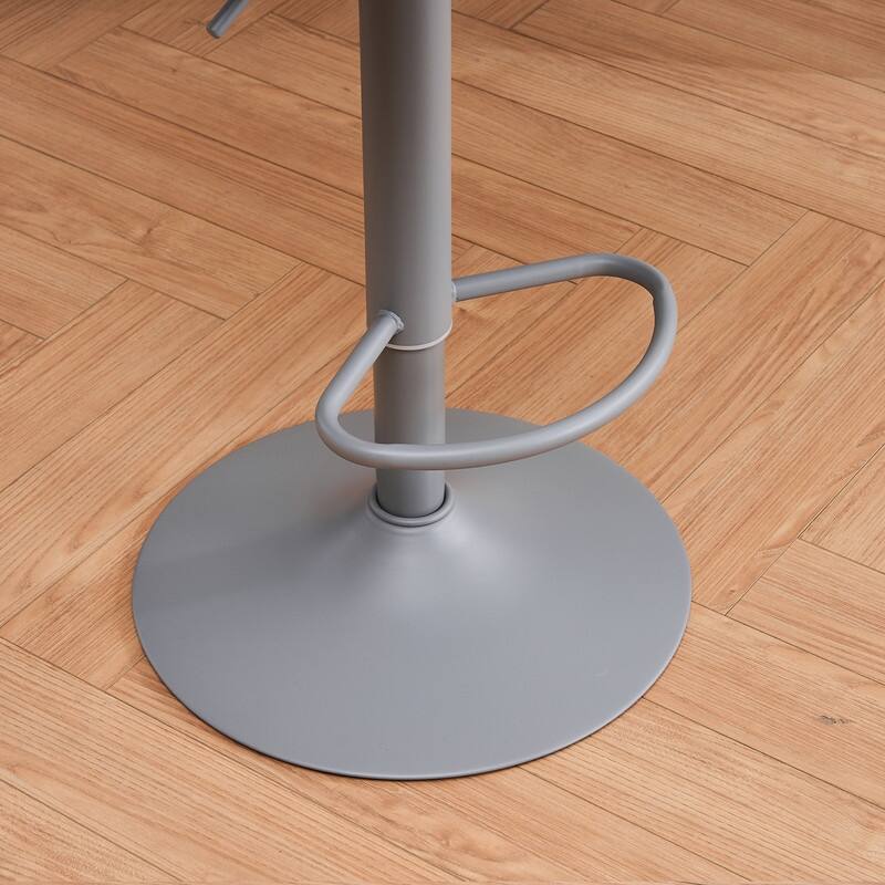 Adjustable Height Bar Stools Set of 2, Faux Leather Barstools for Kitchen Island Counter