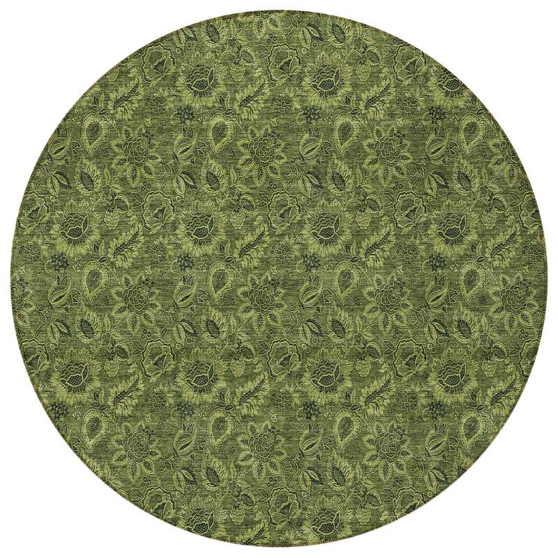 HomeRoots Floral Transitional Rectangle Outdoor Rug
