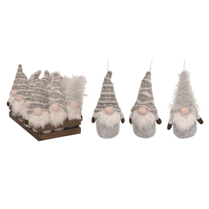 Transpac Polyester 6 in. Multicolor Christmas Plush Birch Gnome Ornaments Set of 12