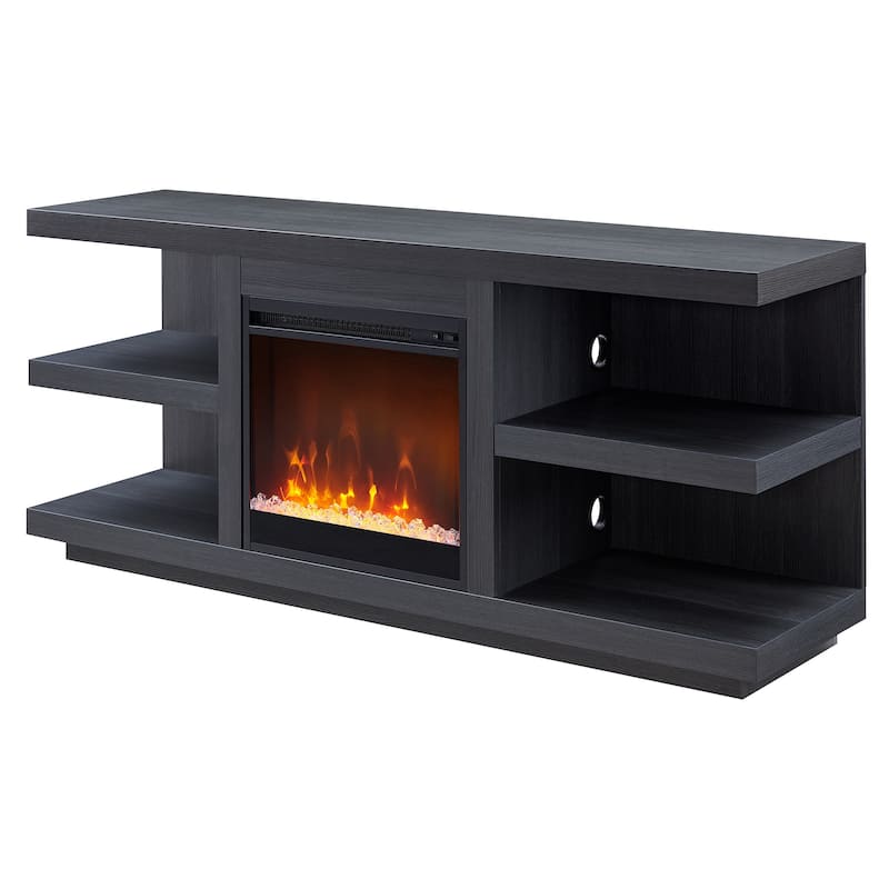 Maya Rectangular TV Stand with Crystal Fireplace for TV's up to 65"
