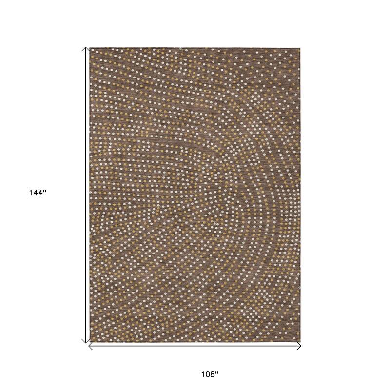 HomeRoots Polka Dot Transitional Rectangle Outdoor Rug