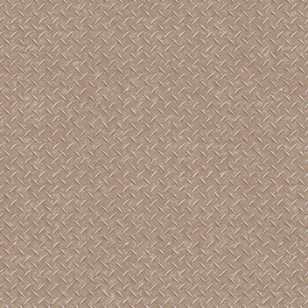 Galerie Wallcoverings Nostalgie Collection Diamond Plate Non-woven Metallic Wallpaper Roll