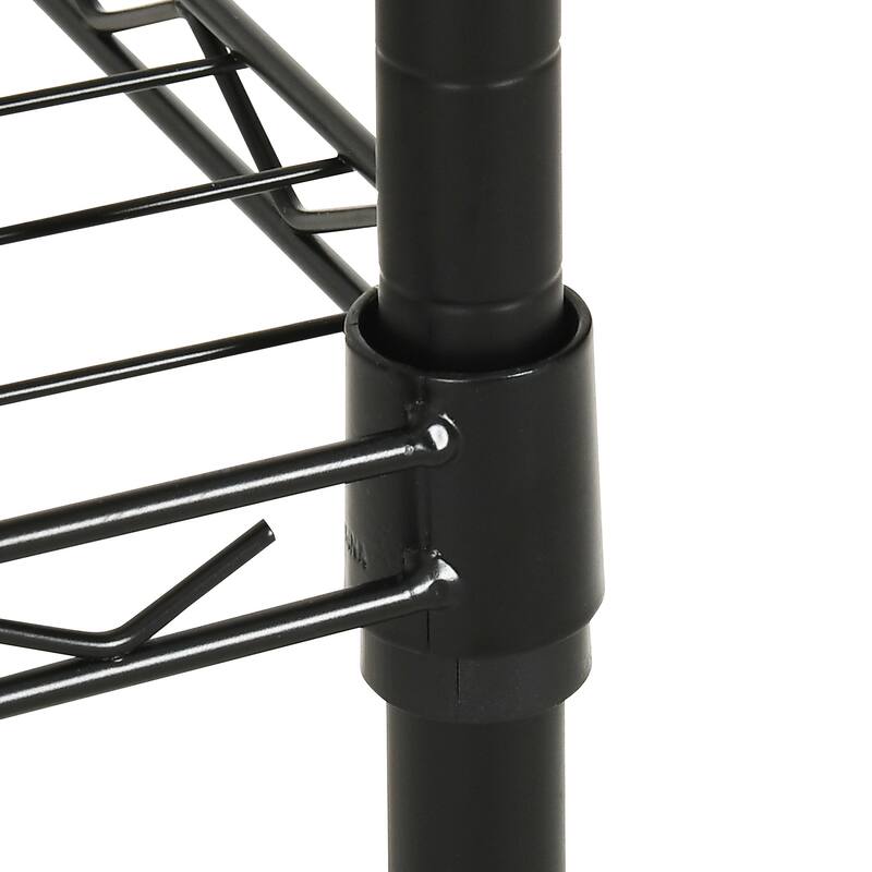 Moasis Heavy Duty Walk-in Closet Shelves System with 3 Hanging Rods And 8 Shelves