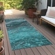 preview thumbnail 85 of 84, Machine Washable Indoor/ Outdoor Chantille Modern Abstract Rug