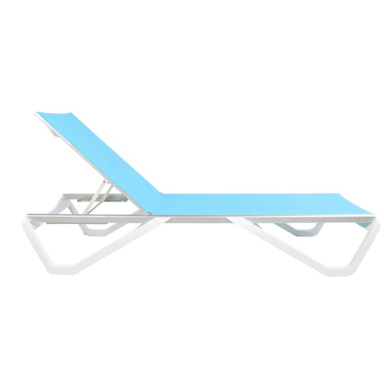 Furnish Theory Seabreeze Deck Patio Sunloungers Lounge Chairs Outdoor Chaise Lounges (Various Frame & Mesh Colors; Set of 2)