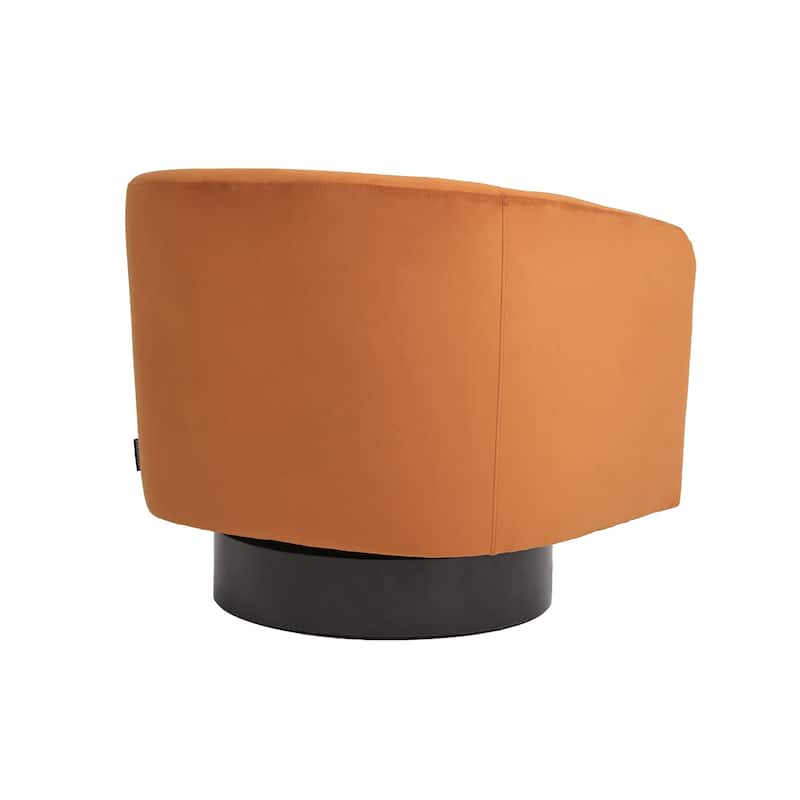 2 Set 360-Degree Swivel Round Barrel Chair Velvet Accent Chairs