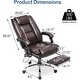 preview thumbnail 21 of 57, EROMMY Heated Massage Executive Office Chair, PU Leather with Retractable Footrest