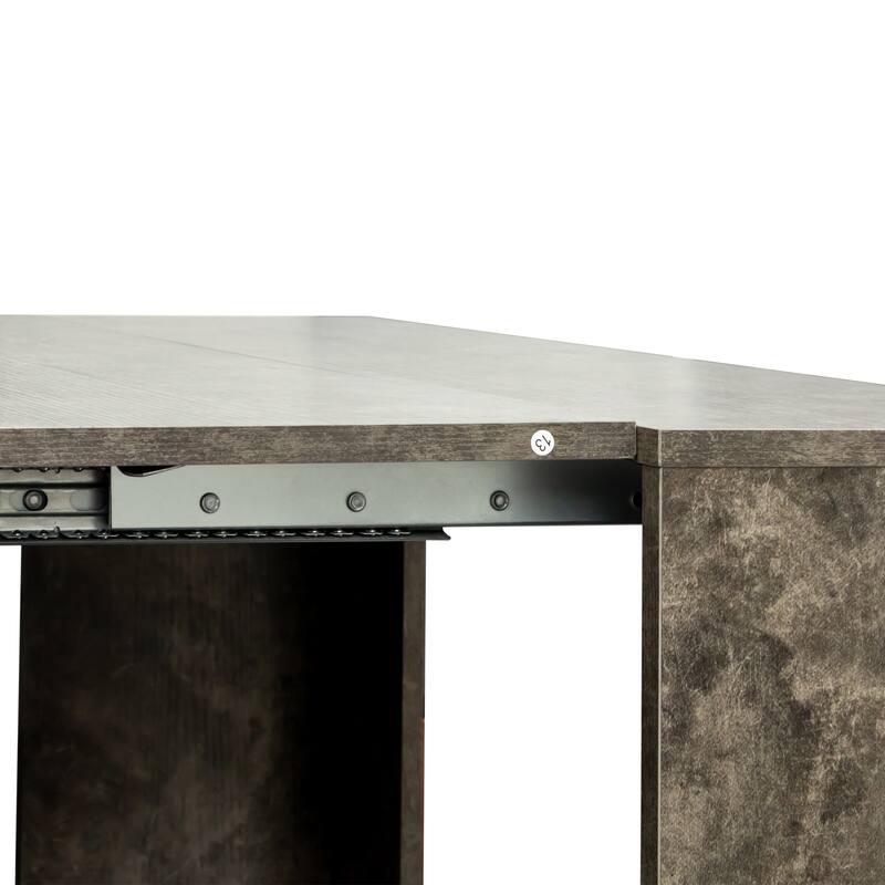 Foldable Dining Table for 6-12 People, Extends to 118 inchConsole Table Space Saving Dinette