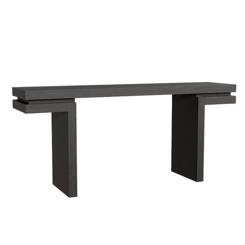 66" Rectangular Wood Veneered Console Table