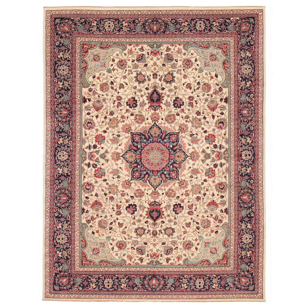 ECARPETGALLERY Hand-knotted Pako Persian 18 Of 20 Cream Wool Rug - 9'1 x 11'11