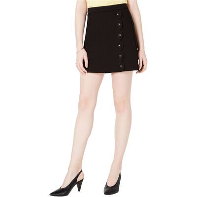 Maison Jules Womens Scalloped Detail Mini Skirt