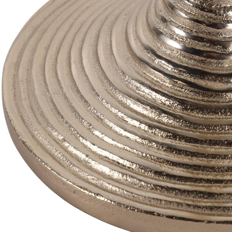 Metal and Stone Accent Table with Aluminum Base - Modern Stylish Side Table for Home Decor