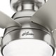 preview thumbnail 23 of 23, Hunter Lilliana Low Profile Ceiling Fan w/LED Light Kit, Pull Chain, Exclusive SureSpeed - Modern, Transitional