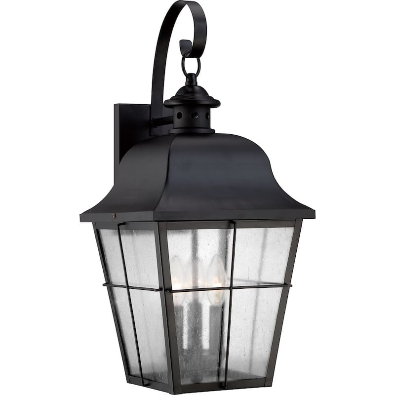 Millhouse 3-Light Outdoor Wall Lantern in Mystic Black - Mystic Black