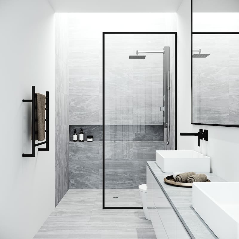 VIGO Orchid 39" H x 4" W 2-Jet Retro Shower Panel with Square Shower Head
