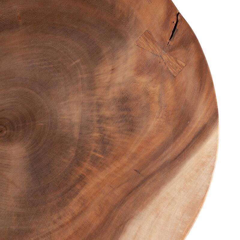 Merrill Solid Teak Wood Stick Base Accent Table by East at Main