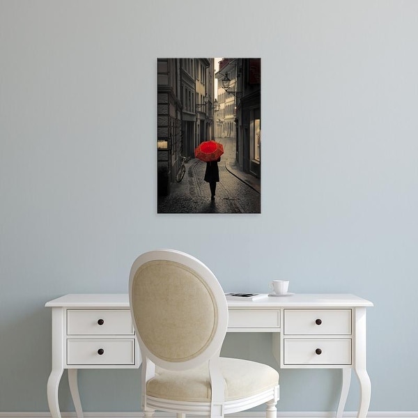 Easy Art Prints Stefano Corso's 'Red Rain' Premium Canvas Art