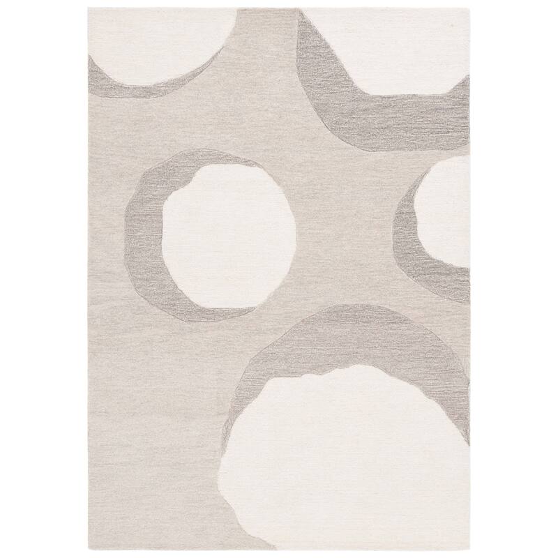 SAFAVIEH Handmade Rodeo Amaya Mid-Century Modern Wool Rug - 6' x 9' - Ivory/Grey