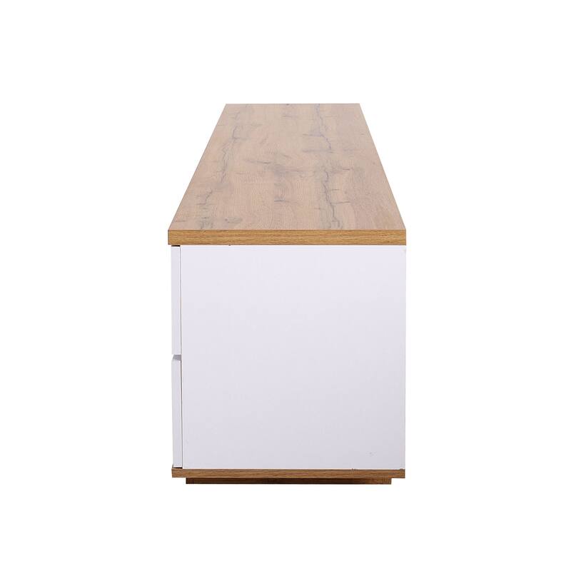 Adley 80-Inch Modern TV Stand with Concealed Storage by GDFStudio