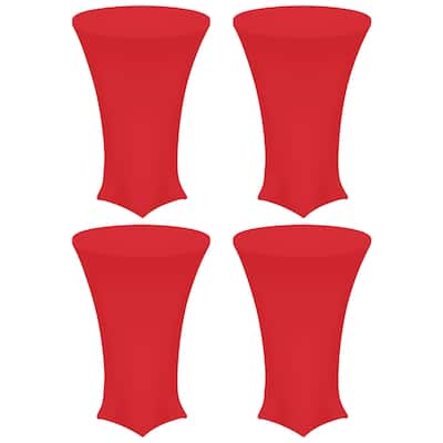 4pcs Cocktail Tablecloth Spandex Stretch Table Cover