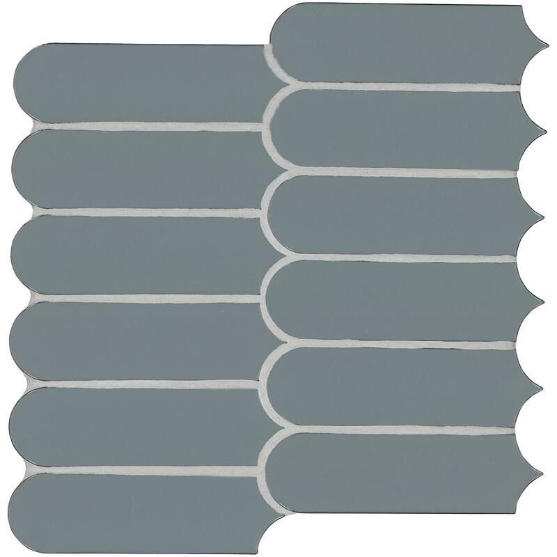Ackland AKM-P-12X12SCG-CA 12" x 12" Porcelain Wave Floor and Wall - Blue Maris