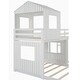 preview thumbnail 11 of 20, Wooden Twin Over Full Bunk Bed with Playhouse - Farmhouse Fun for Kids' Rooms