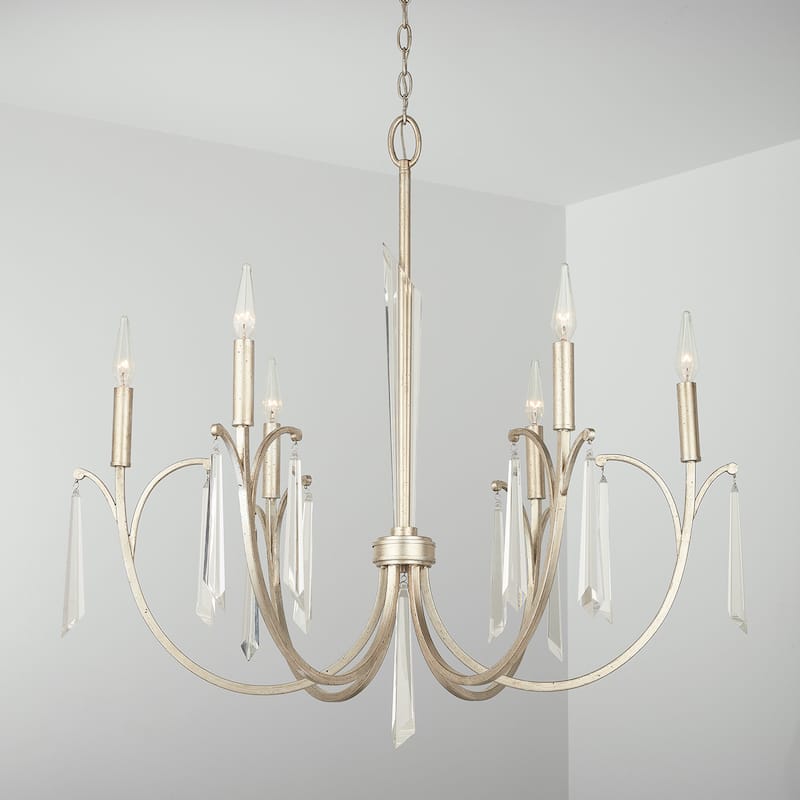 Gwyneth 6-light Winter Gold Chandelier