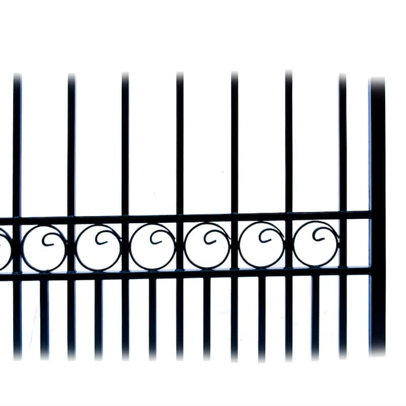ALEKO Steel Single Sliding 18 ft Driveway Gate London Style Black