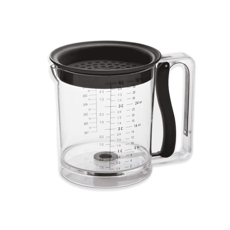 Swing A Way 4 Cup Easy Release Fat and Gravy Separator - 32 Oz - Black