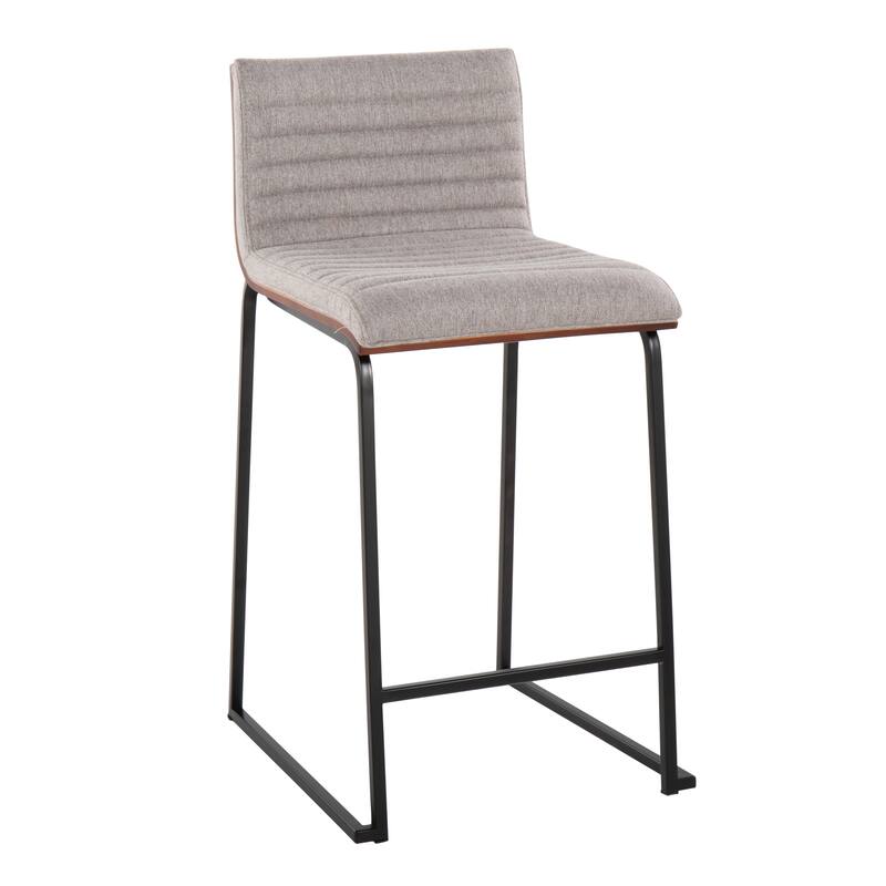 Silver Orchid Magda 26" Fixed-Height Upholstered Counter Stool (Set of 2)