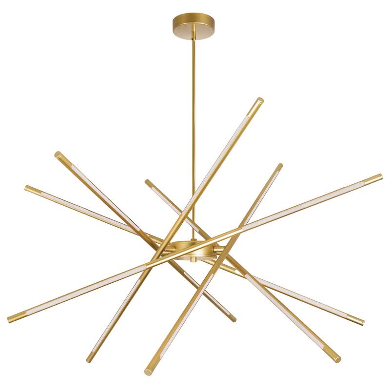 Oskil Integrated LED 43in Satin Gold Chandelier - Satin Gold